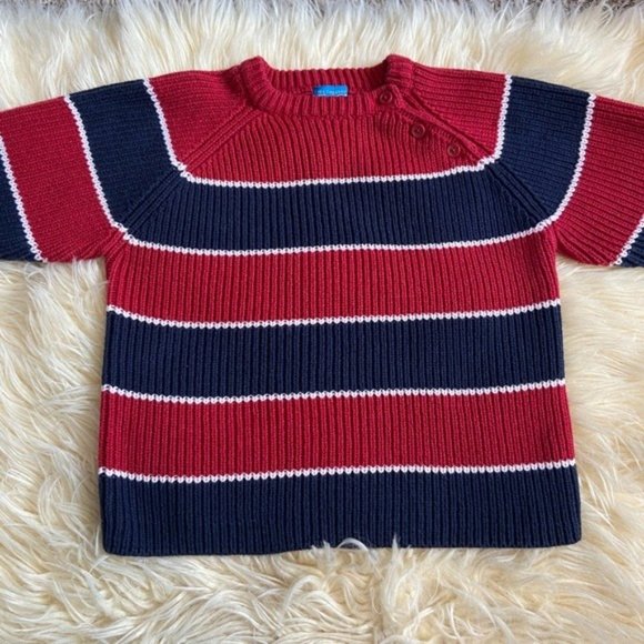 The Children S Place Shirts Tops Tcp Red Navy Rugby Stripe Knit Sweater Poshmark